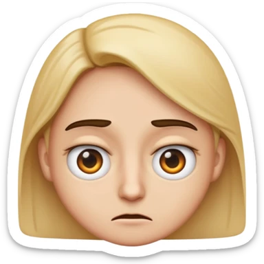 Emoji face eye twitch annoyed  sticker