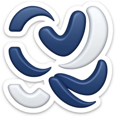 Make me the main colors of Bolton wanderes (white and navy blue) but do it like this ⚪️🔵 sticker