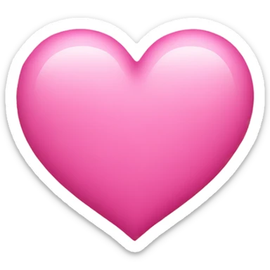 Pink heart iOS emoji sticker