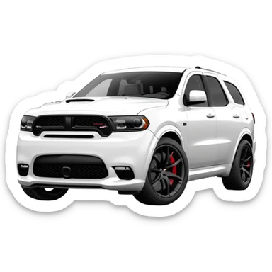 Durango DOSH HellCat SRT white and With low suspension body kit 4k, 8k and Under-coloring of the car  sticker