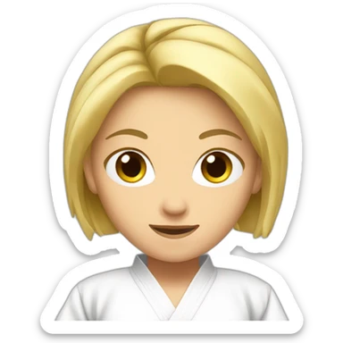 blonde girl karate sticker