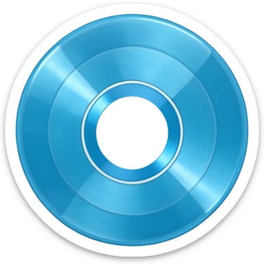 Light blue vinyl record sticker