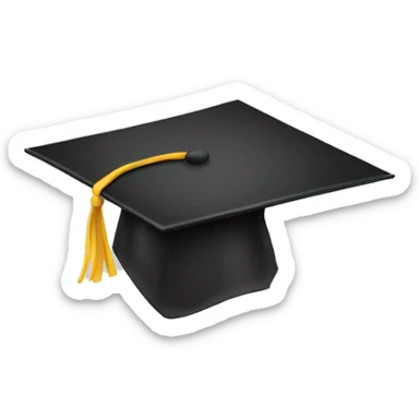 sad student graduation hat sticker