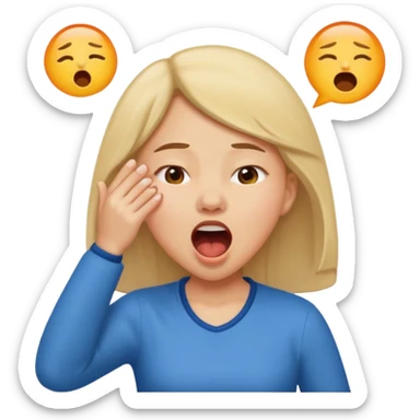 girl wake up sticker