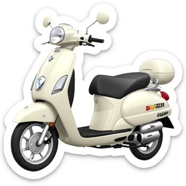  New Suzuki access 125 white emoji sticker