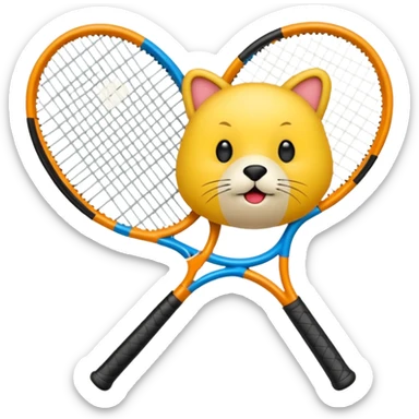 Tennis-Racket Animals sticker