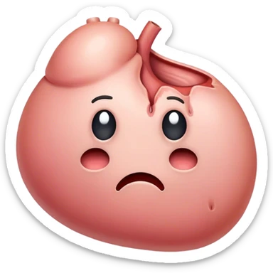 a sad kidney sticker