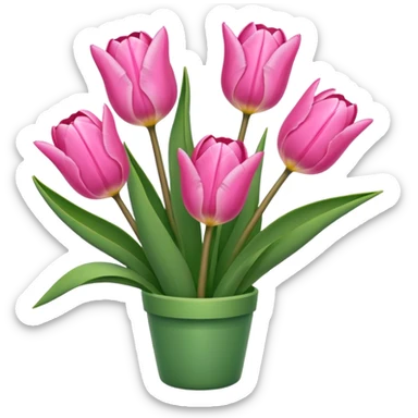 Pink tulips sticker