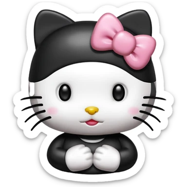 Hello kitty black sticker