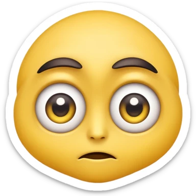 Make an awkward emoji thats looking away nervously sticker