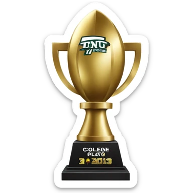 College football playoff trophy sticker