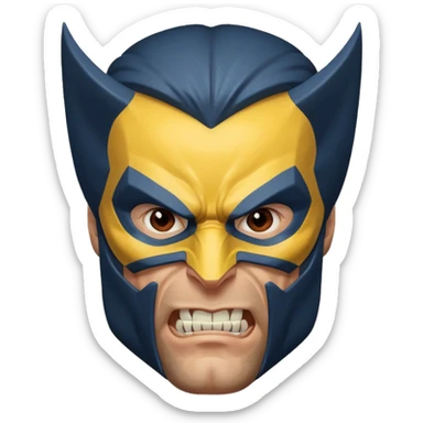 Wolverine with mask sticker