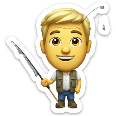 The guy from the commercial with a dollar on fishing rod sticker