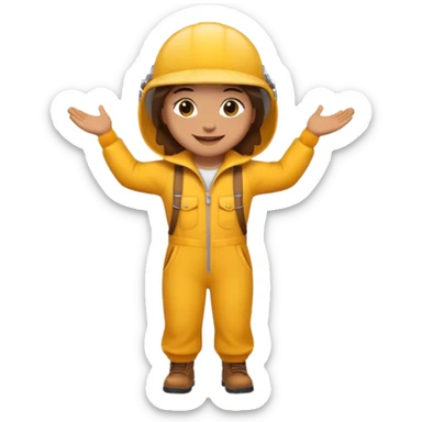 Erstelle mir einen Fallschirmspringer im emoji style sticker