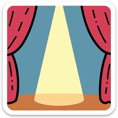theater stage spotlight with beam of light sticker