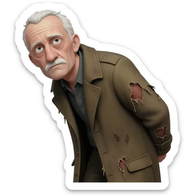 greedy old man sticker