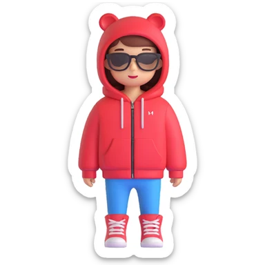 fashionable clothes sticker