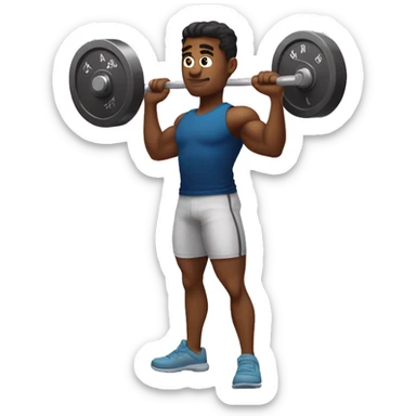 lifting weight with a t-shirt where it is wrriten 'Llama-3.1' sticker