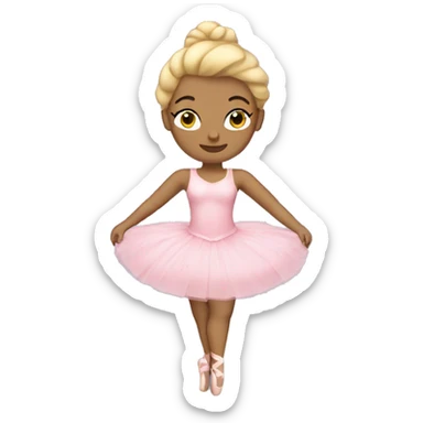 curvy blonde ballerina sticker