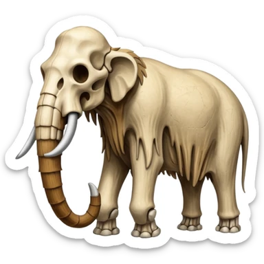 skeleton of a mammoth sticker