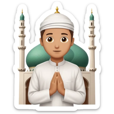 RAMADAN DAILY ROUTINE FOR A GUY PAYING IN A MOSQUE sticker