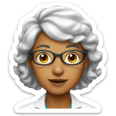 Madam female scientist  sticker