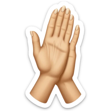 Jesus's praying hands with nail marks from crucifixion sticker