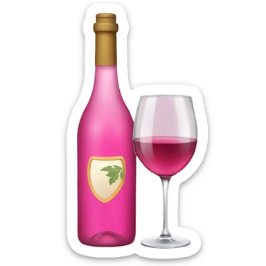 Pink wine sticker