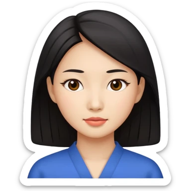 asian woman sticker