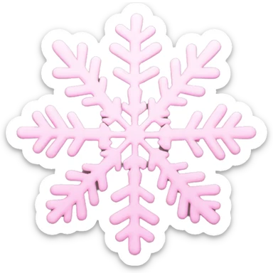 Light Pink snowflake sticker