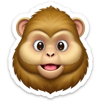 fat monkey fat fat sassy sticker