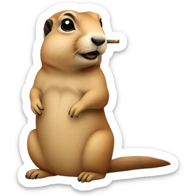 prairie dog smoking sticker