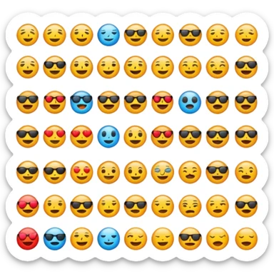 Emotional emoji sticker