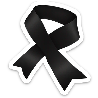 Black ribbon classy sticker
