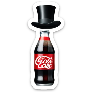 Diet Coke with top hat sticker