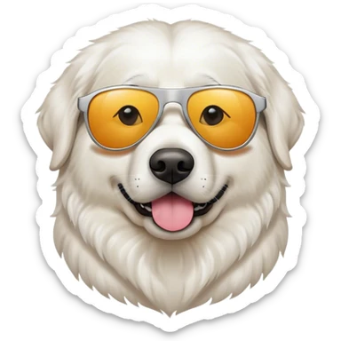 Great Pyrenees with sunglasses sticker
