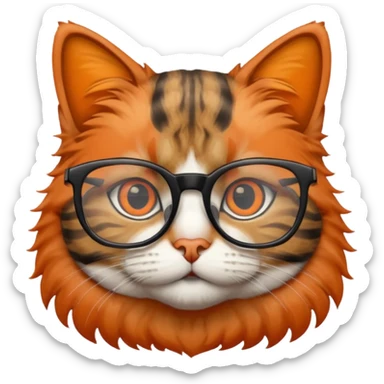 кот в очках sticker