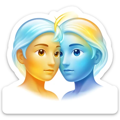 Two souls combining  sticker