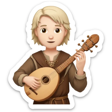 medieval bard sticker