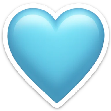 Light blue heart sticker