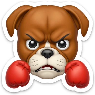 angry  boxer  sticker