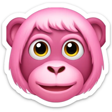 pink monkey sticker