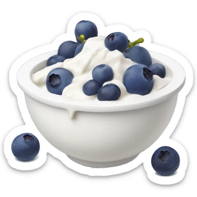 yoghurt bowl with grapes and blueberries sticker
