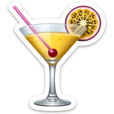 pornstar martini. the passion fruit slice should be on top of the liquid. not on the rim sticker