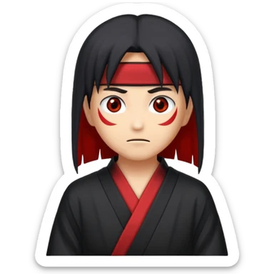 Crée un emoji antagoniste qui fait la pose a l'akatsuki sticker