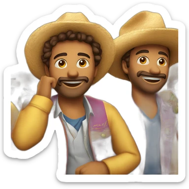 Amigos en una fiesta sticker