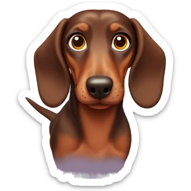 brown dachshund dog  sticker