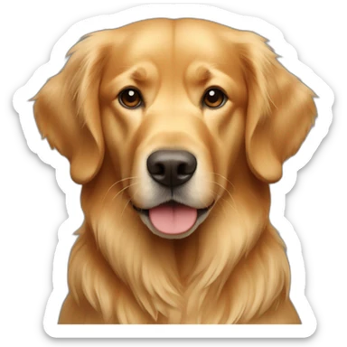 golden retriver red beany sticker