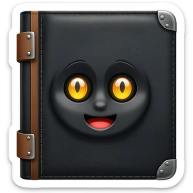 simple black book sticker