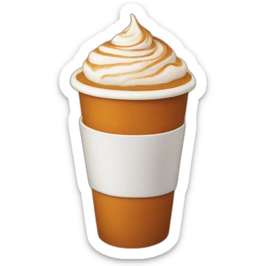 Pumpkin spice latte in a Starbucks cup sticker